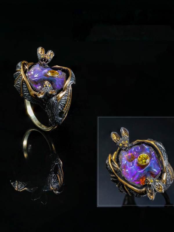 Эксклюзивные украшения, авторские украшения Ring from the set of Lovers in the night (2016) ,художник-ювелир Exclusive jewelry, designer jewelry, artist-jeweler