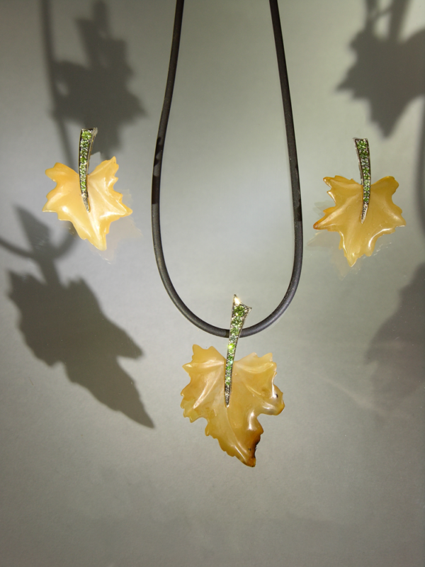 Эксклюзивные украшения, авторские украшения Autumnal leaves (2004) ,художник-ювелир Exclusive jewelry, designer jewelry, artist-jeweler