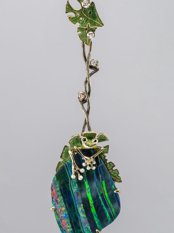Эксклюзивные украшения, авторские украшения Earrings from the set “Dawn in the Jungle – Treasure of Banderlogs” ,художник-ювелир Exclusive jewelry, designer jewelry, artist-jeweler
