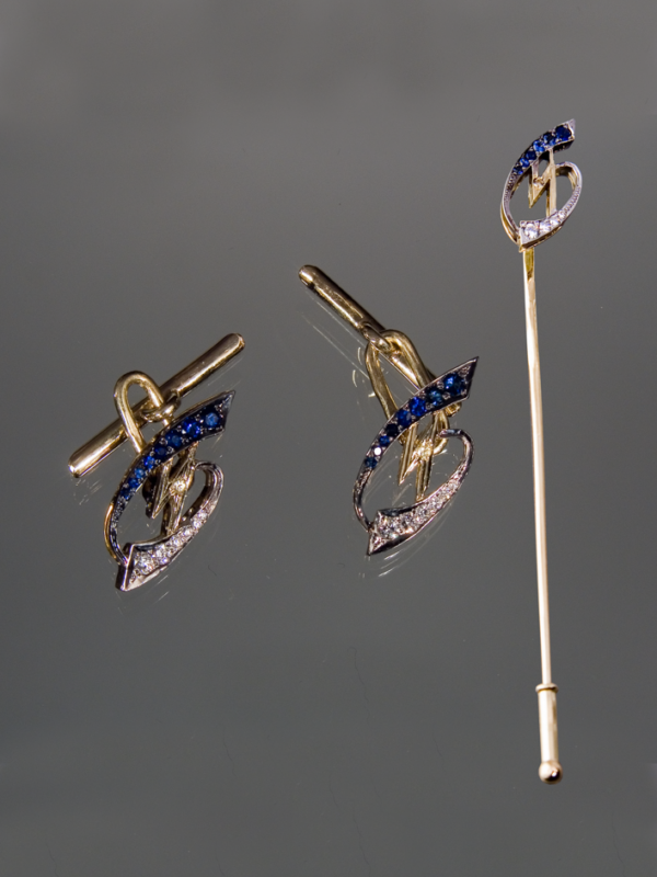 Эксклюзивные украшения, авторские украшения Cufflinks pin Monogram (2006) ,художник-ювелир Exclusive jewelry, designer jewelry, artist-jeweler