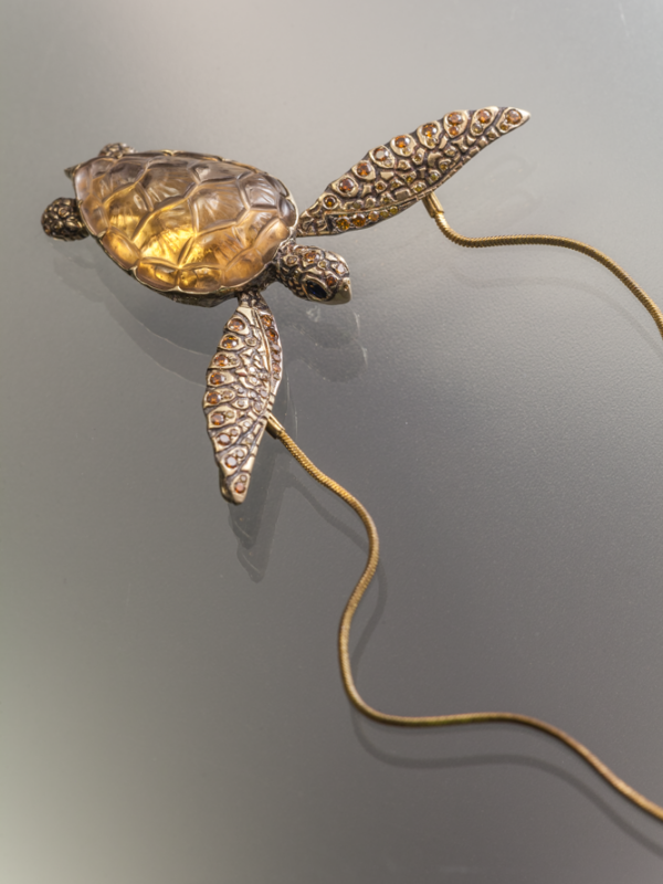 Эксклюзивные украшения, авторские украшения “The turtle” pendant necklace 2014 ,художник-ювелир Exclusive jewelry, designer jewelry, artist-jeweler