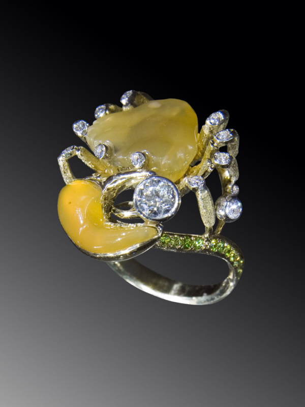 Эксклюзивные украшения, авторские украшения Ring Crab from the Sea set (2006) ,художник-ювелир Exclusive jewelry, designer jewelry, artist-jeweler