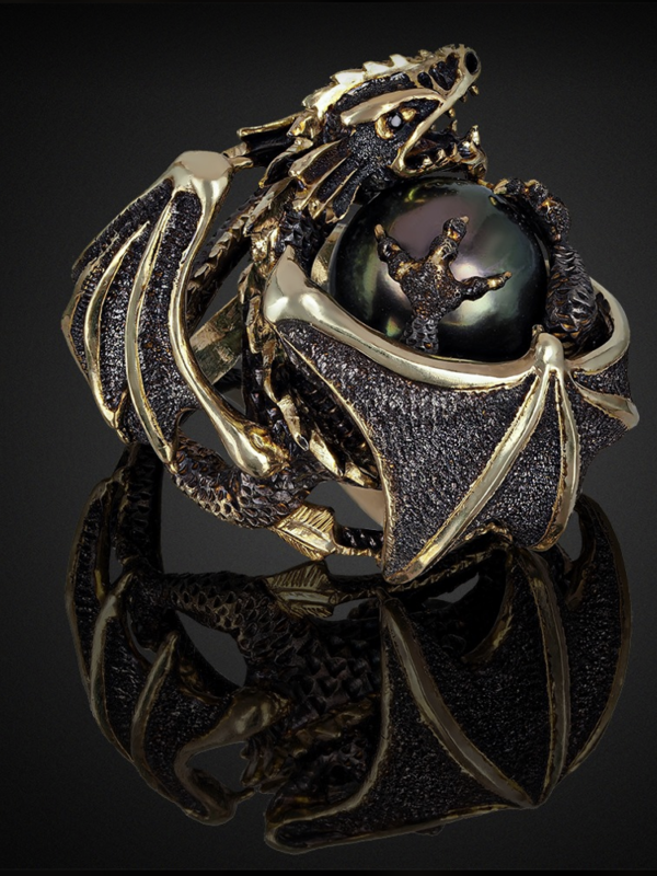 Эксклюзивные украшения, авторские украшения Ring from the set Tenderness of the dragon (2019) ,художник-ювелир Exclusive jewelry, designer jewelry, artist-jeweler
