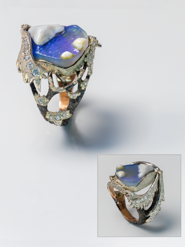 Эксклюзивные украшения, авторские украшения Ring from the Dreams of Karelia set ,художник-ювелир Exclusive jewelry, designer jewelry, artist-jeweler