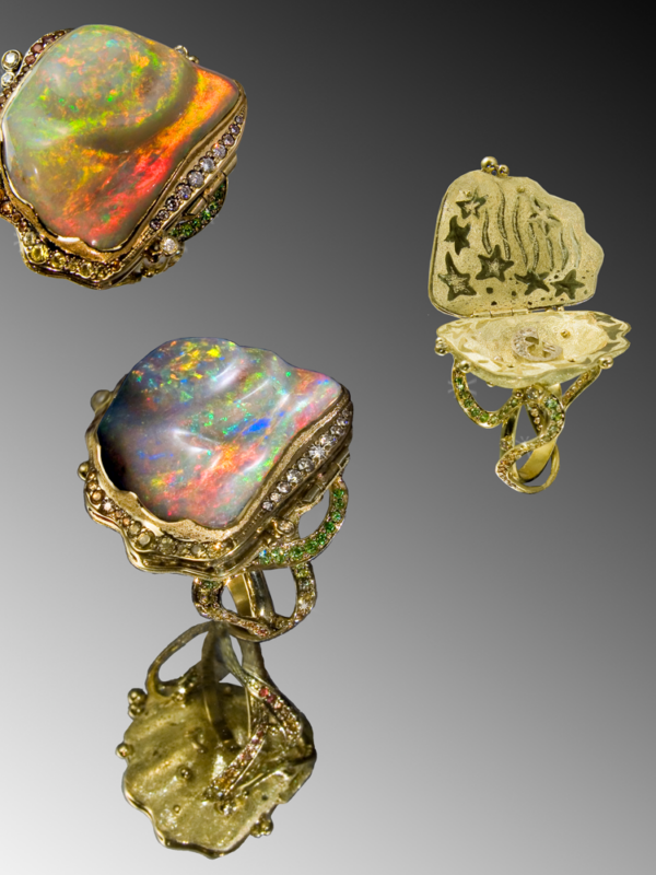 Эксклюзивные украшения, авторские украшения Ring-medallion Shell from the Marine set (2007) ,художник-ювелир Exclusive jewelry, designer jewelry, artist-jeweler