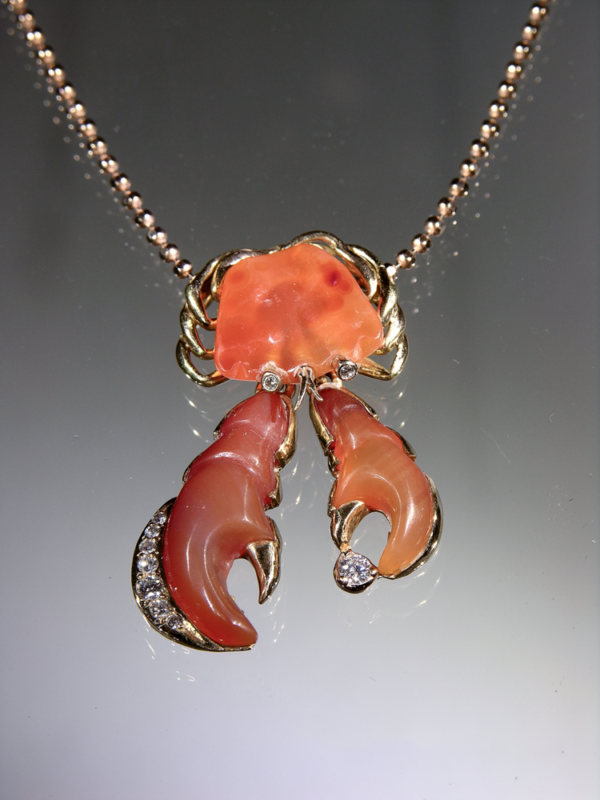 Эксклюзивные украшения, авторские украшения Crab pendant (2000) ,художник-ювелир Exclusive jewelry, designer jewelry, artist-jeweler