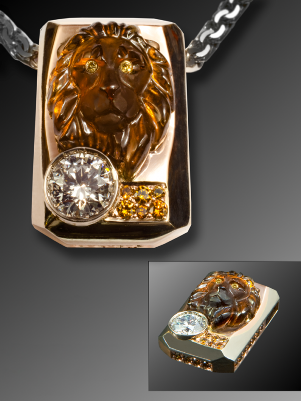 Эксклюзивные украшения, авторские украшения Lion pendant (2009) ,художник-ювелир Exclusive jewelry, designer jewelry, artist-jeweler