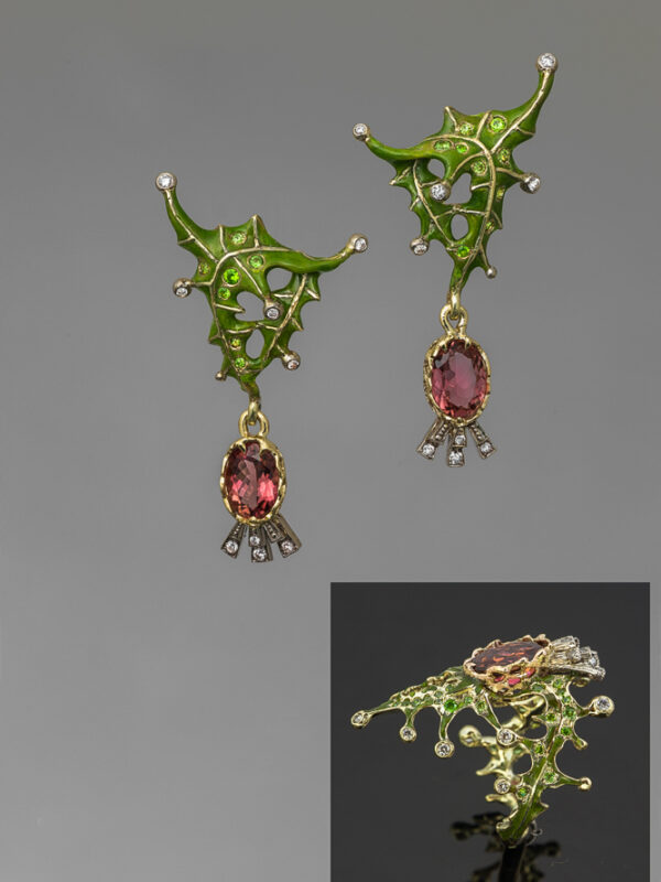 Эксклюзивные украшения, авторские украшения Earrings, for the Thistle III set.   Author Mikael Verevkin ,художник-ювелир Exclusive jewelry, designer jewelry, artist-jeweler