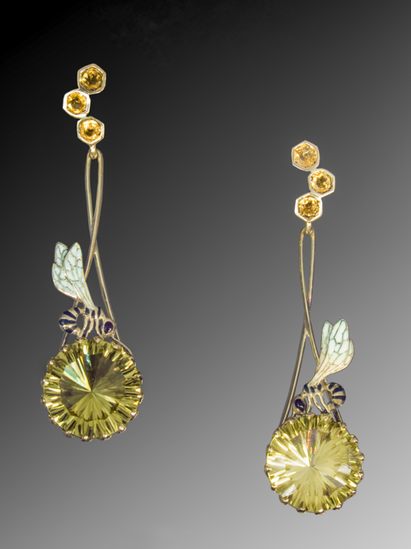 Эксклюзивные украшения, авторские украшения Earrings from the Buzzing June set (2008) ,художник-ювелир Exclusive jewelry, designer jewelry, artist-jeweler