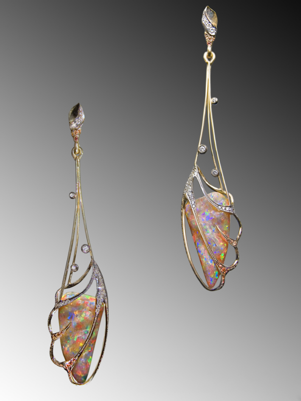 Эксклюзивные украшения, авторские украшения Earrings from the “Marine II” set (2007) ,художник-ювелир Exclusive jewelry, designer jewelry, artist-jeweler