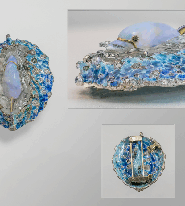 Эксклюзивные украшения, авторские украшения “Dolphin” Brooch-Pendant ,художник-ювелир Exclusive jewelry, designer jewelry, artist-jeweler